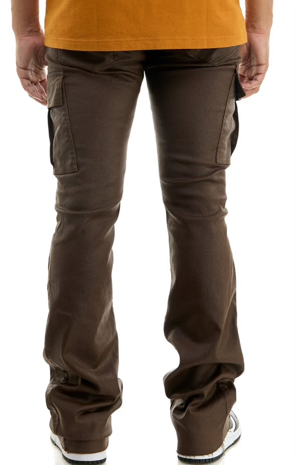 Kdnk “Waxed Flared Brown Pants”