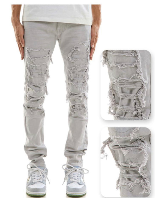 Kdnk “Under Patched Grey Skinny Jeans”