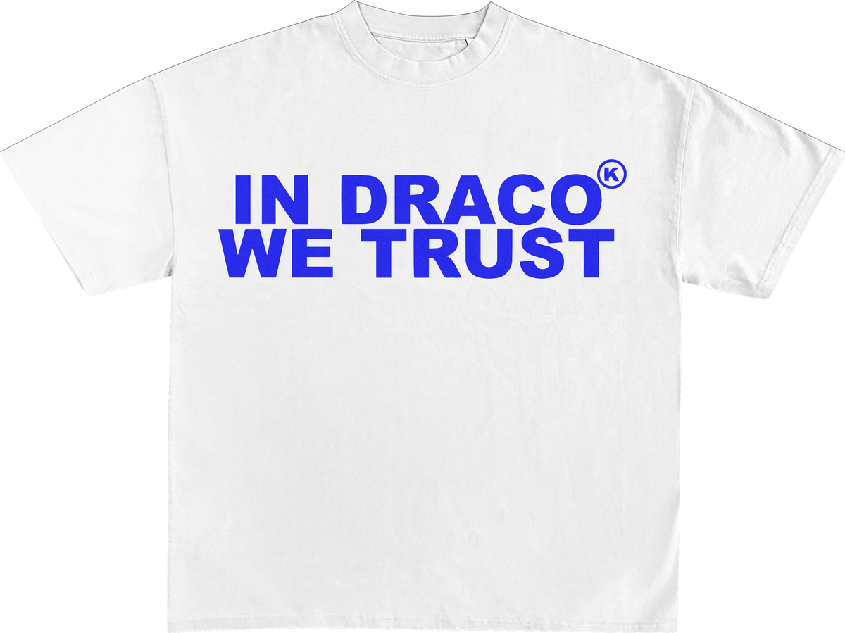 Merch “Draco Tee” White/Blue