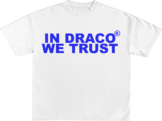 Merch “Draco Tee” White/Blue