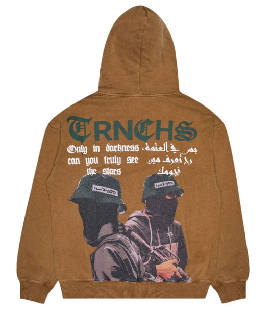 TRNCHS “SEE STARS” VINTAGE BROWN HOODIE