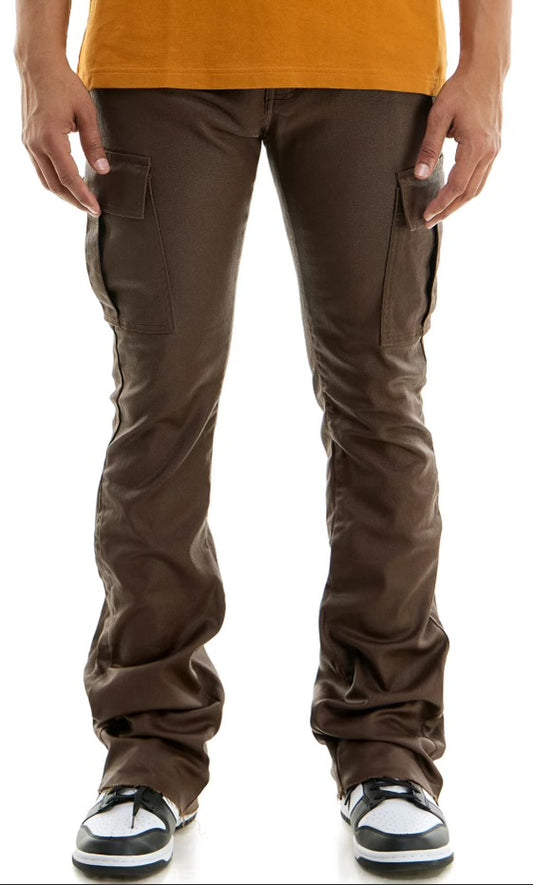 Kdnk “Waxed Flared Brown Pants”