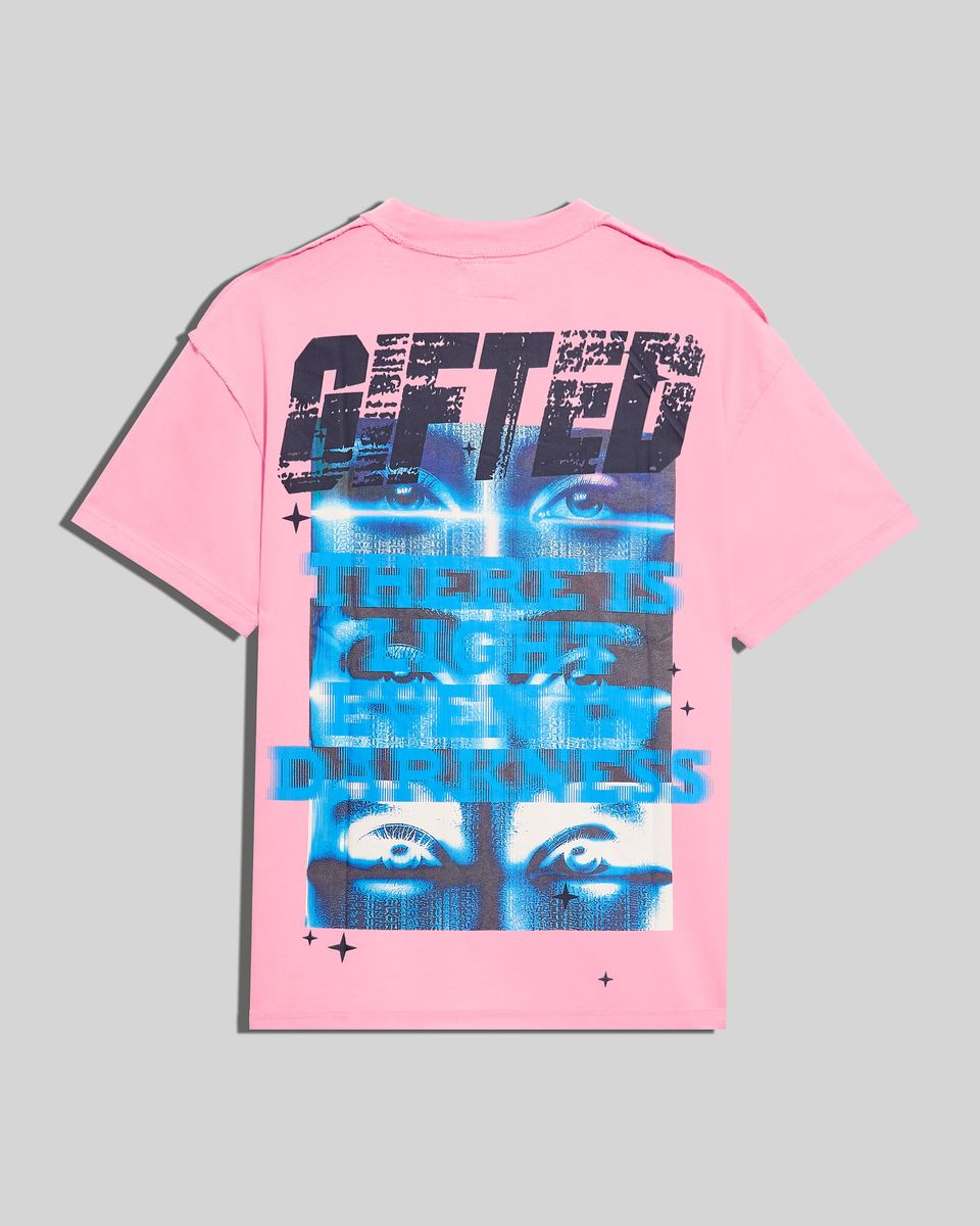 Gftd La “Light  In The Darkness Pink  Tee”