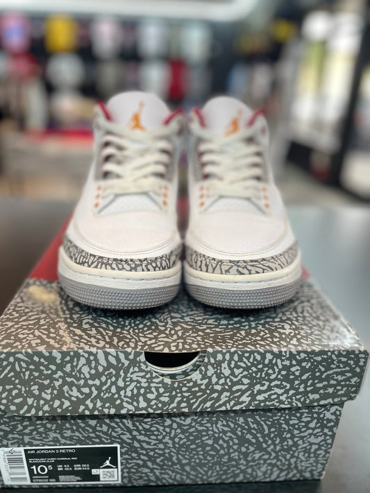 Air Jordan Retro 3 “Cardinal” *Size 10.5 Preowned*