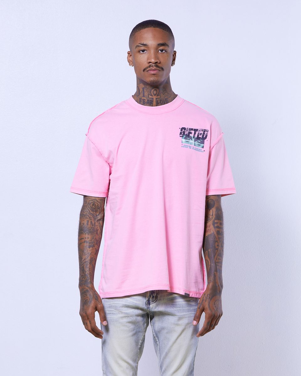 Gftd La “Light  In The Darkness Pink  Tee”