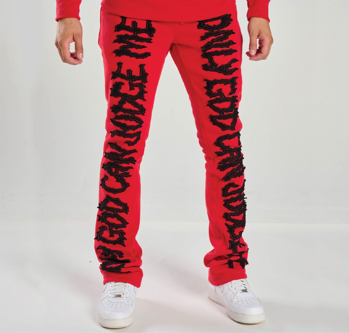 Spark “Only God Can Judge me (Red/Black) Pants