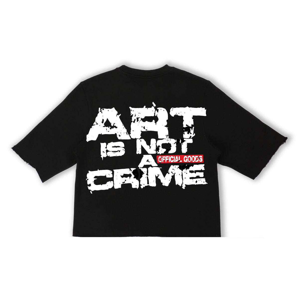 Official Goods “Art Is Not A Crime” (Cropped Tee)