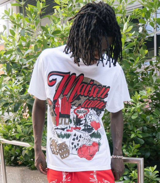 Maison Black “Casino Tee White”