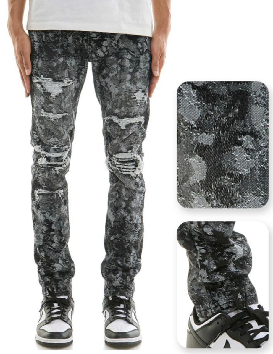 Kdnk “Lasered Black Jeans”