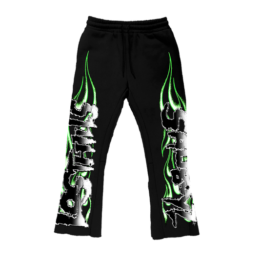 Lost In The Hills “Black Lime Green Joggers”