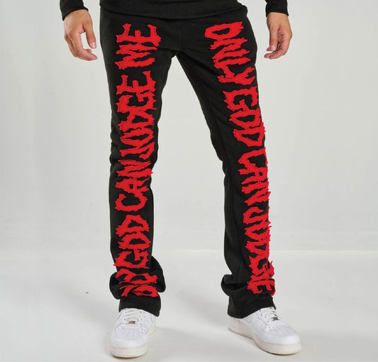 Spark “Only God Can Judge me (Black/Red) Pants