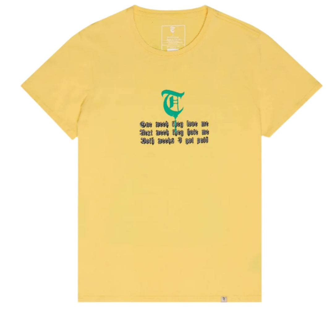 TRNCHS "SMOKING SITI" VINTAGE YELLOW TEE