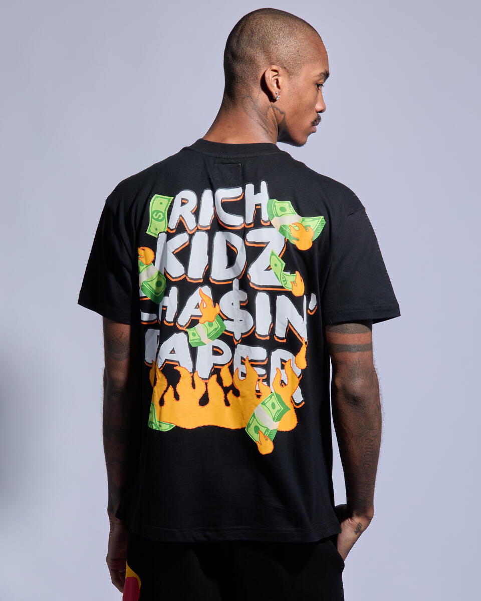 Rich Kids “On Fire Black Tee”