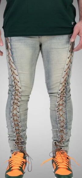 RELAPSE “JEANS NIGHT LIFE SKINNY DENIM SAND WASh”