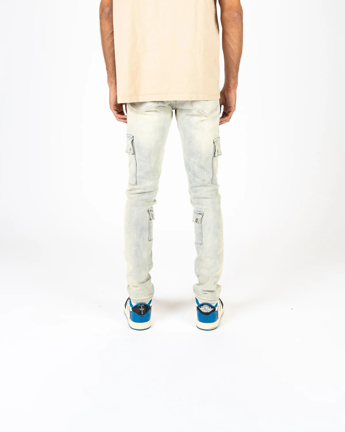 Pheelings “Energy Shift Cargo Skinny Denim Jeans Light Blue “