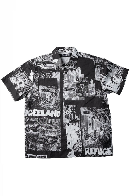 Trnchs “Plestry Black/White Button Up”