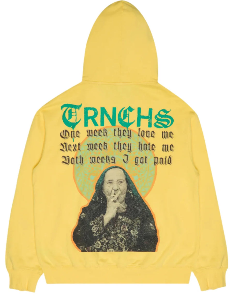 TRNCHS “SMOKING SITI" VINTAGE YELLOW HOODIE